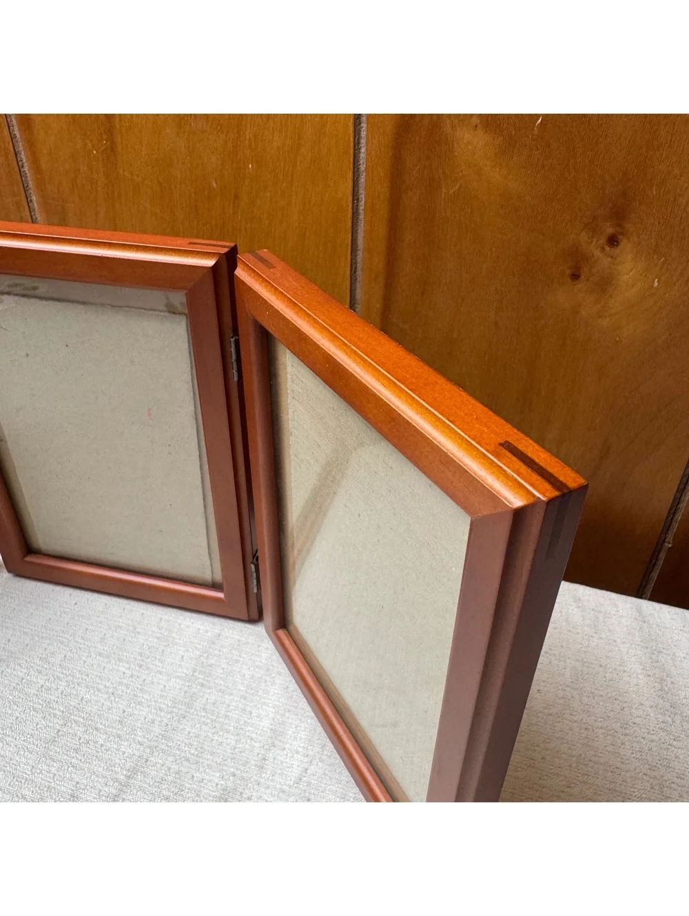 Weston Gallery Artistry Triple Walnut 5x7 Hinged Picture Frame